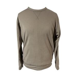 Jachs New York Ultra Softtouch Long Sleeve Crewneck Sweatshirt Mens M Tan Stone